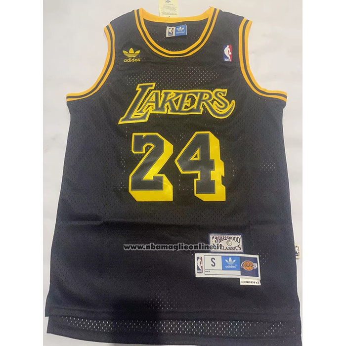 Maglia Los Angeles Lakers Kobe Bryant #24 Hardwood Classics Nero